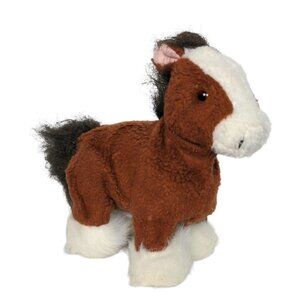 FurReal Friends Brown & White Clydesdale Horse Snuggimals Walking Toy 2012 5.5"